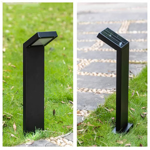 Solar Lawn Light Simple Modern Light Outdoor Waterproof Garden Light Landscape Garden Aluminum 7 Led Grass Light