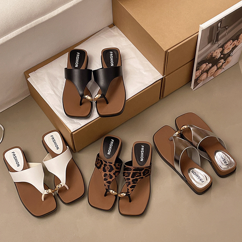 Wedge Flip-Flops for Women, 2026 New French Retro Style, High-End Square-Toe Beach Flip-Flops Wedge Flip-Flops for Women, 2026 New French Retro Style, High-End Square-Toe Beach Flip-Flops