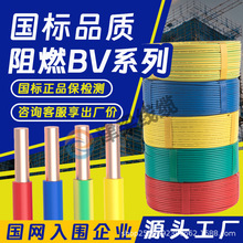 国标ZC-BV家装电线4/6/10平方单芯单股纯铜电缆线开关插座电源线