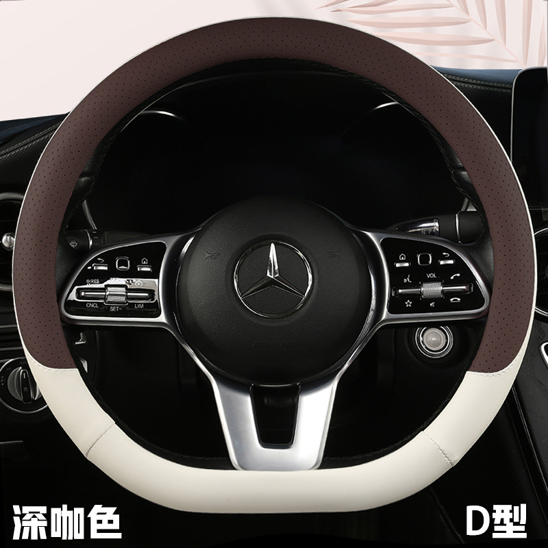 滑り止め通気性ナパピ四季通用革ハンドルカバー自動車内装対外貿易自動車ハンドルカバー|undefined