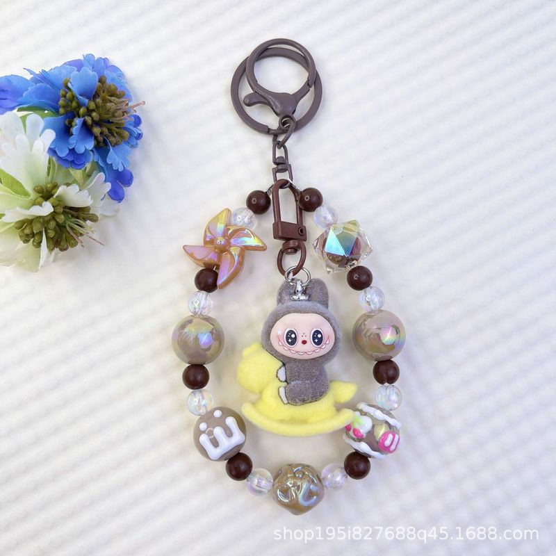 新しい植毛木製マラブブ人気のかわいい携帯電話チェーンキーホルダーバッグ人形ペンダントアクセサリー卸売|undefined