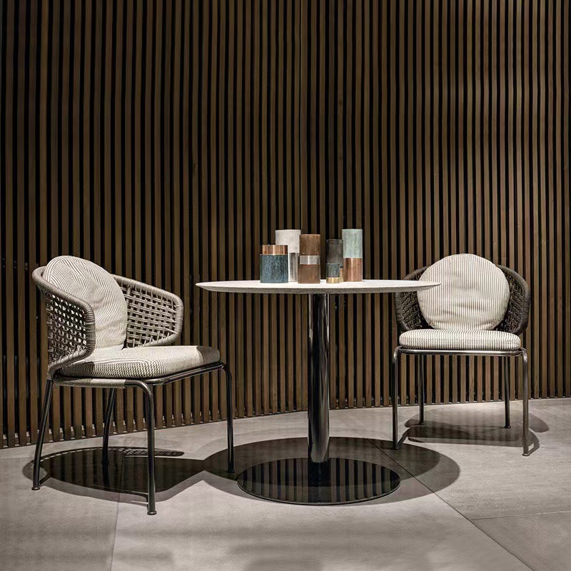 Nordic vine chair hotel lobby restaurante café recepción negociación dormitorio balcón residencial tela de cuerda art de vine