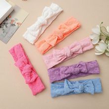 欧美跨境新款儿童发饰品外贸宝宝蝴蝶结发带弹力婴儿刺绣小花头带