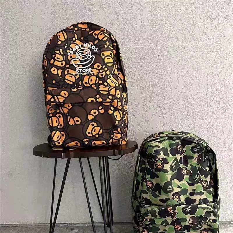 Рюкзак BAPE BABY MILO классическая печать обезьяны, повседневный легкий карман, стандартного размера