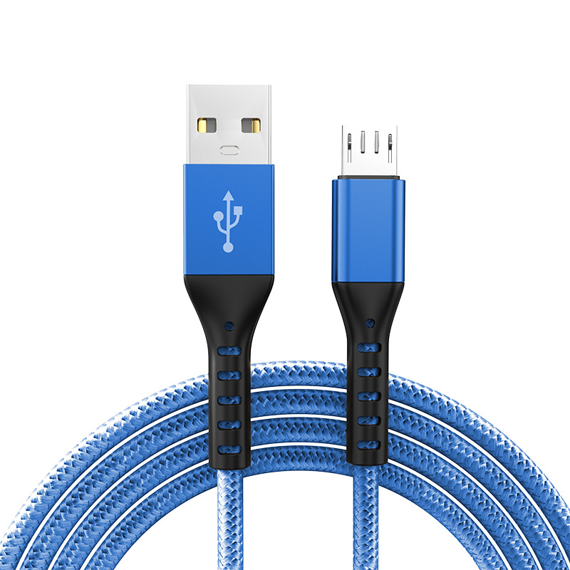 Teléfono móvil al por mayor cable de carga 2m Android tipo-c trenzado cable de carga rápida para el iphone de Apple cable de datos del teléfono móvil