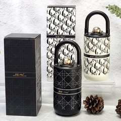 Thermos cup for girls with good looks ins straw 2024 new 304 stainless steel liner small and portable handheld water cup