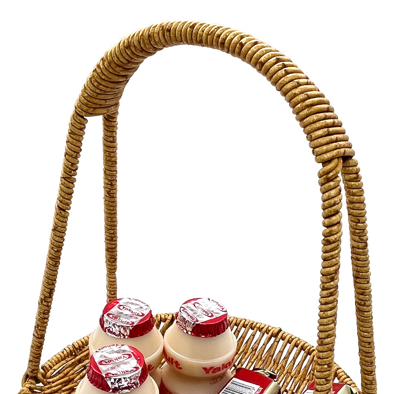 Creativa imitación de vid trenzada multicapa cesta de frutas KTV horno de cocción de té bandeja de frutas almacenamiento triple doble simple