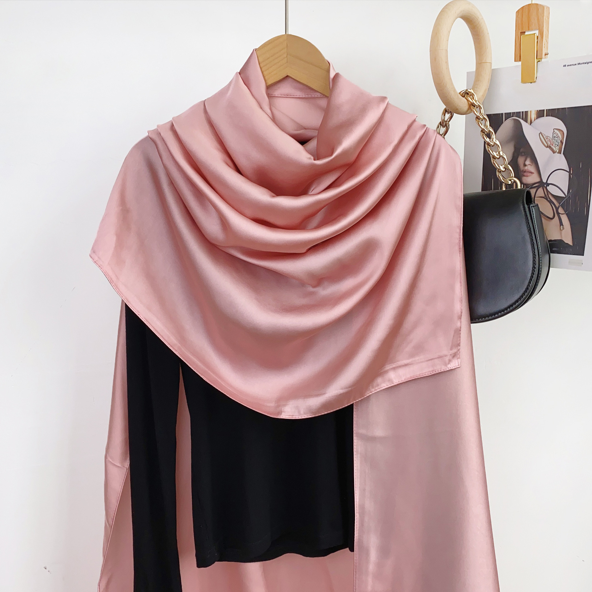 Verano delgada de gran tamaño bufanda desierto viajes protector solar chal estilo étnico bufanda seda artificial color sólido bufanda para las mujeres