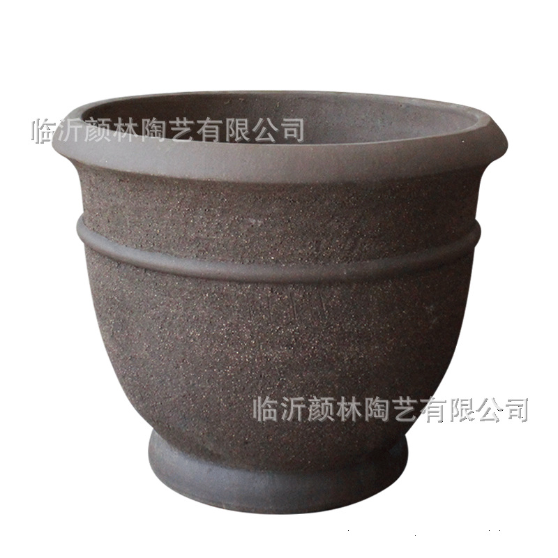 Plantas grandes macetas decoración de la villa de hierro árboles grandes macetas de arena púrpura macetas de cerámica gruesa macetas de cerámica marrón maceta