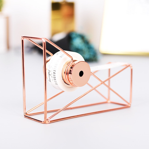 INS style light luxury iron rose gold tape cutter manual multi-functional tape machine student account tape holder
