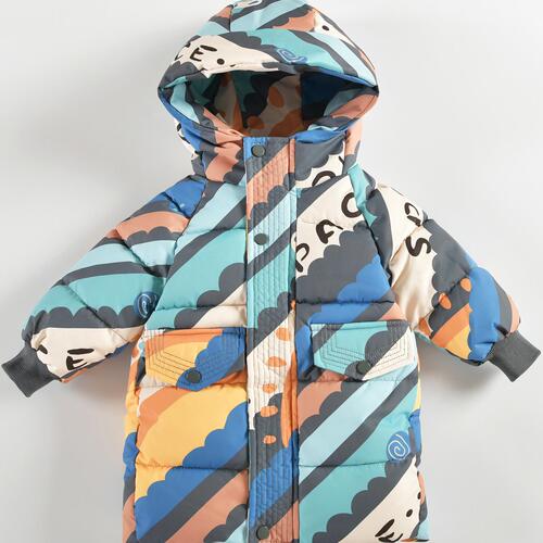 Children's Cotton Coat, Long Version, Korean Style, Cute and Thick Cotton Coat for Boys and Girls