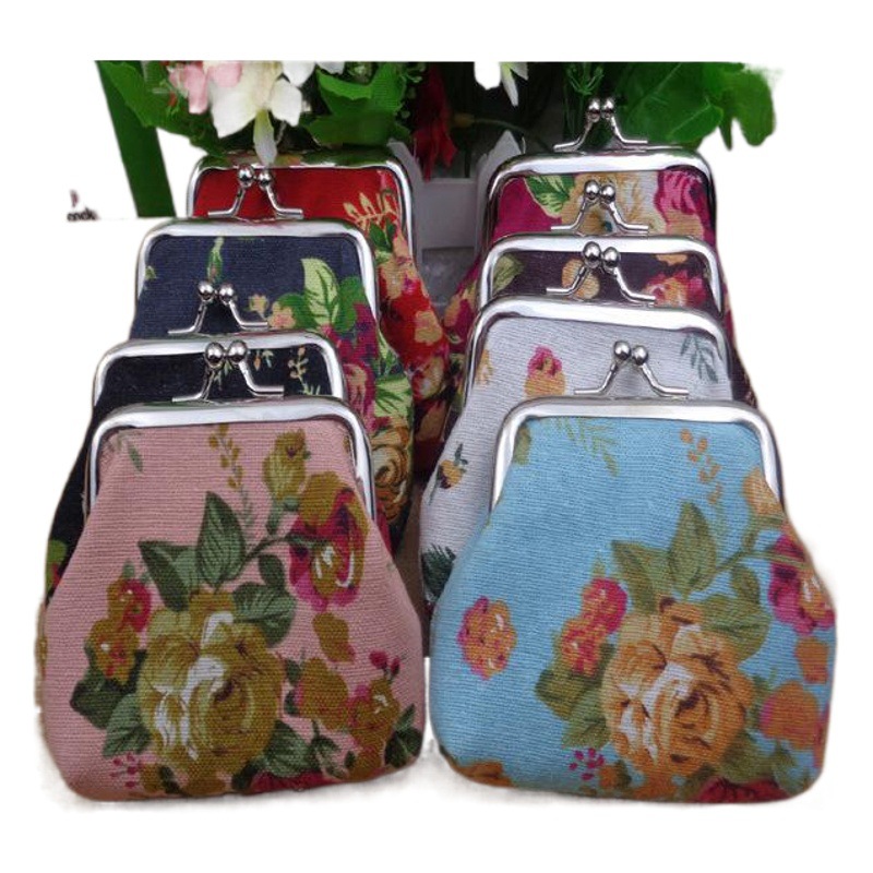 Hot-Selling Cross-Border Canvas Coin Purse, Women's Key Coin Purse, Coin Storage Pouch for Small Items