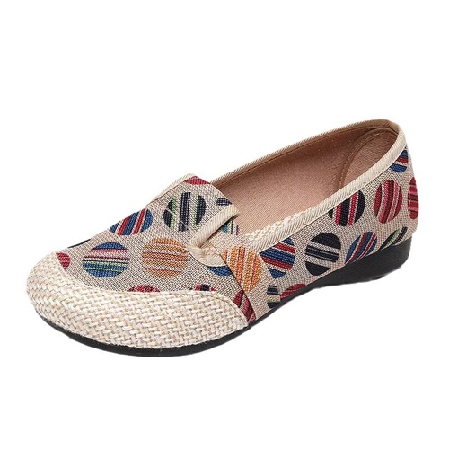 2024 New Old Beijing Fabric Shoes Soft Sole Anti-Slip Mother Shoes for Middle-Aged Women Canvas Shoes Slip-On Casual Single Shoes