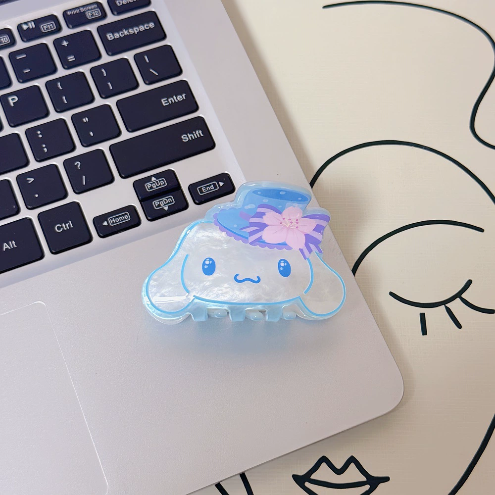 Заколка (Sanrio) Hello Kitty и друзья, мультяшная детская заколка из перламутрового акрила 6×5×5 см