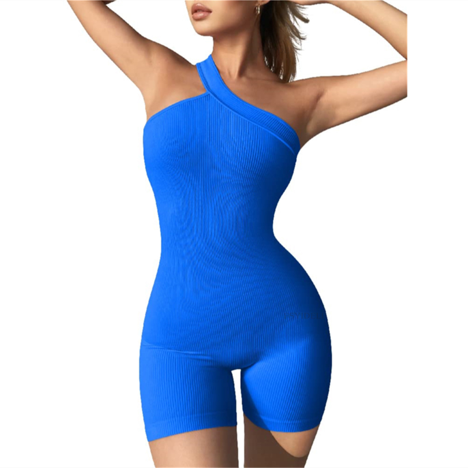 Mono de las mujeres europeas y americanas Otoño e Invierno Nuevo hilo hombro sin mangas Slim cadera elevación sexy pantalones cortos de una pieza SU3192