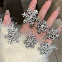 超闪水钻珍珠雪花小鸭夹高颜值圣诞节温柔可爱发卡冬季新款头饰女