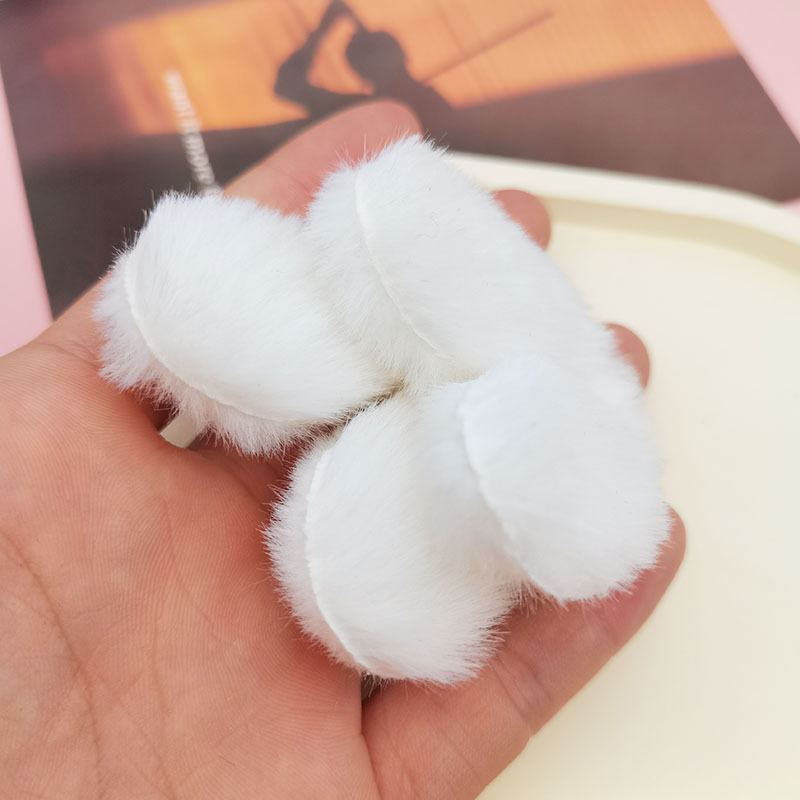 新しいかわいい V 字型両面ぬいぐるみウサギの耳アクセサリー DIY 人形ヘッドバンド装飾衣類生地アクセサリー材料