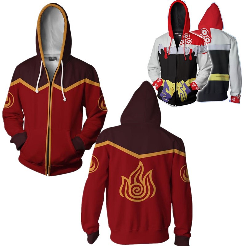 Avatar's last wind vane flame National zipper hoodie 3D digital printing sweater factory wholesale