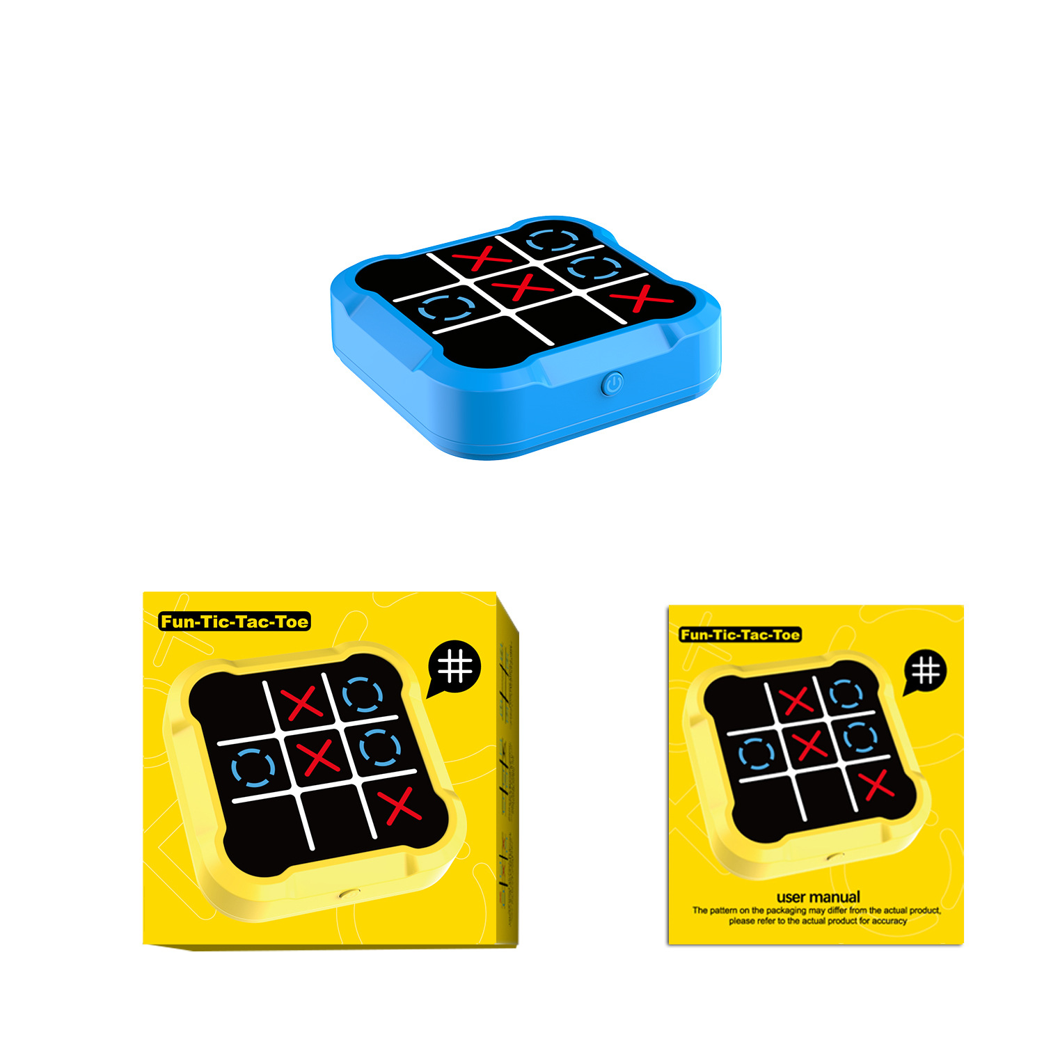 Transfronterizo Amazon Tic Tac Tac Toe Game Disco de juegos de rompecabezas de escritorio portátil Juguetes electrónicos interactivos para padres e hijos para niños