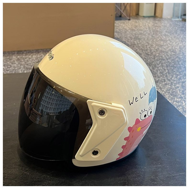 Winter 3C Certified Electric Motorcycle Helmet Cute Scooter Safety Warm
