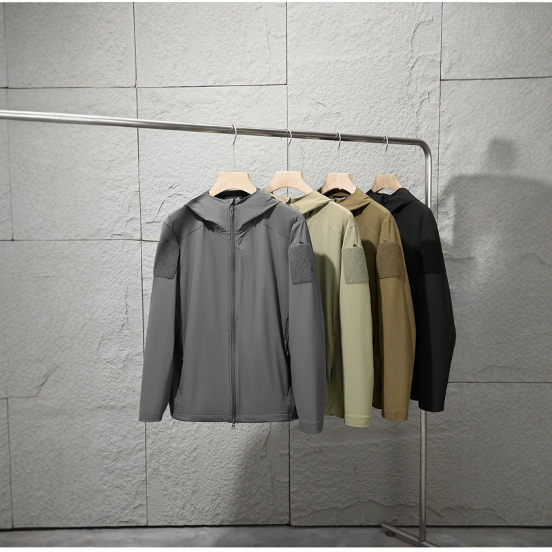 Hardcore Tactics! Lightweight and Barely-There Feel! Summer Men's Stretchy, Breathable, Uv-Protective Hooded Sun Protection Jacket Hardcore Tactics! Lightweight and Barely-There Feel! Summer Men's Stretchy, Breathable, Uv-Protective Hooded Sun Protection Jacket
