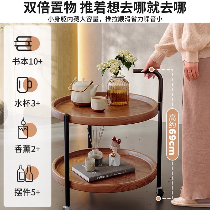 Mesa de té móvil dormitorio mesas de cabezal de cama nuevo estante carro pequeño sofá doméstico pequeño lado mesas redondas