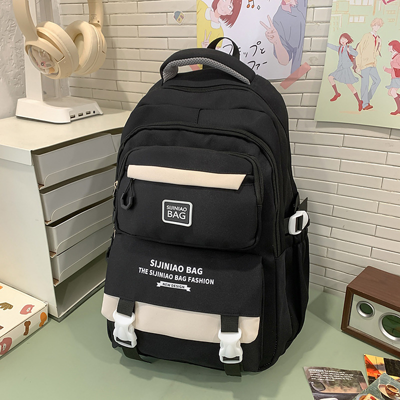 Mochila escolar de nuevo estilo para mujer, mochila para estudiantes de secundaria de alto valor, mochila de varios compartimentos para estudiantes de primaria y secundaria de alta calidad