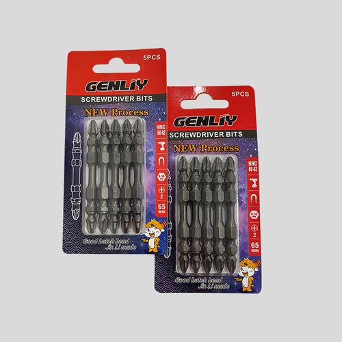 Anti-slip double-section handle electric bit head with cross-magnetic S2 steel bit head, electric screwdriver and wind drill bit head