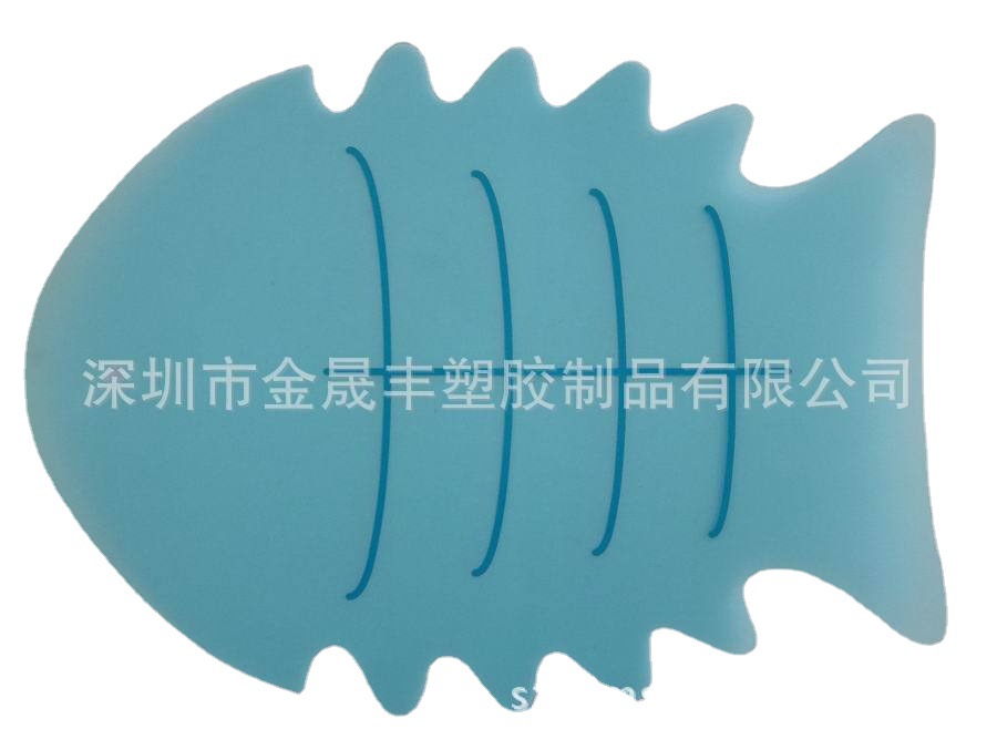厂家直销PP卡通异形餐垫， 塑料防水宠物用餐垫，PVC垫鱼型餐垫