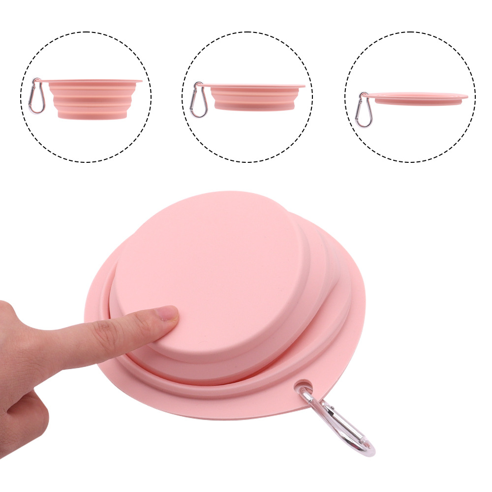 Tazón plegable para mascotas Tazón de silicona para perros Tazón de comida para perros y gatos al aire libre anti-volcado Tazón de comida para perros Tazón de agua para perros Suministros Tazón de arroz para perros