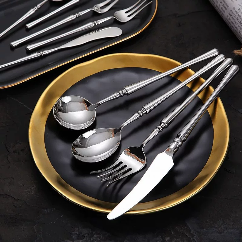 High-end brand tableware stainless steel for hotel, set, mirror effect