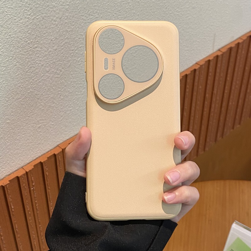 Huawei pura80pro 携帯電話ケースに適した細かい穴の新しい p80 ファッショナブルでシンプルなプレーンレザー落下防止保護カバー|undefined