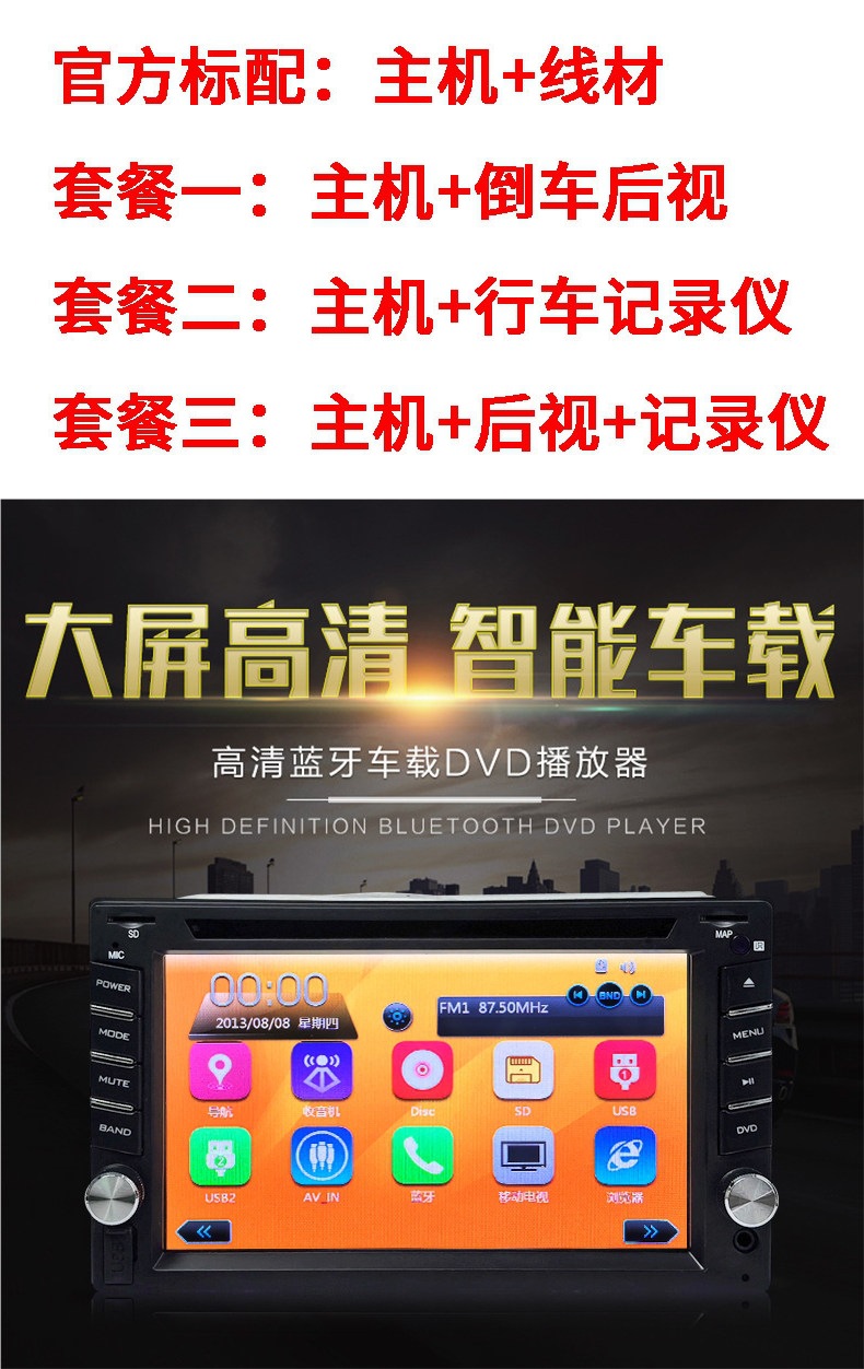 12V24V Universal Car Dvd High-Definition Bluetooth Call Mp5 Player Truck Radio Car Mp4 Audio System