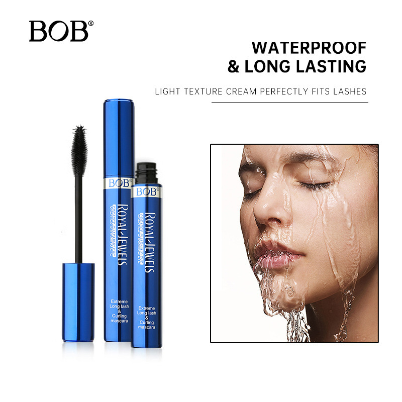 外贸bob浓密卷翘睫毛膏加浓加长不晕染防水持久定型睫毛根根分明|undefined