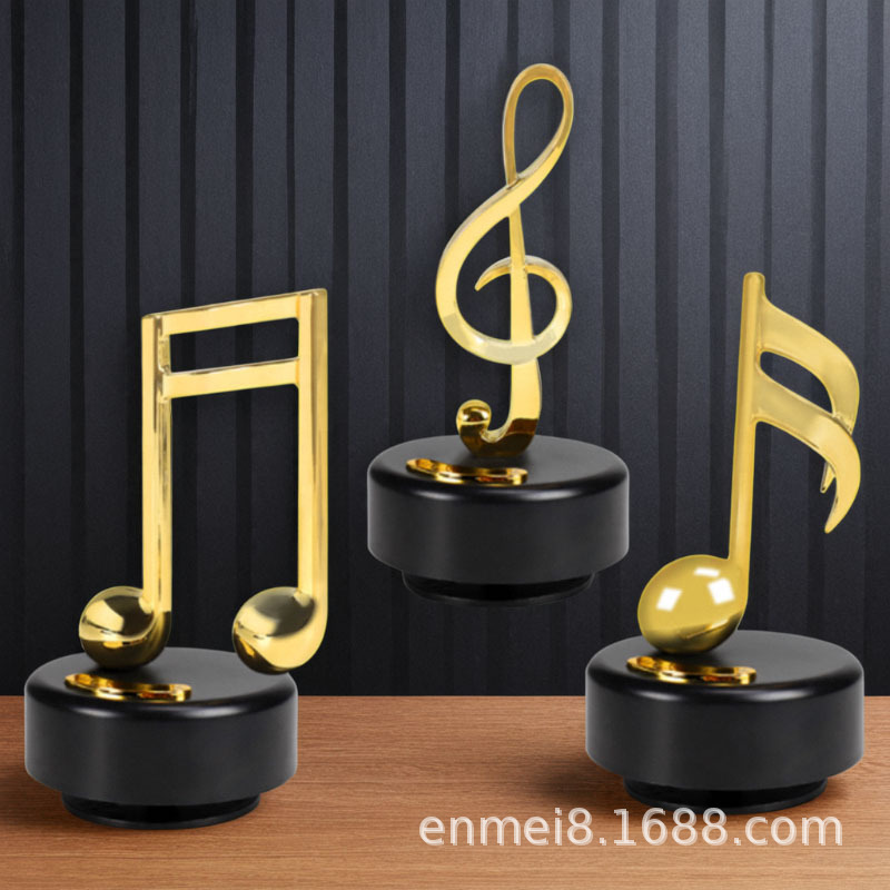 音符音乐盒八音盒创意复古符号旋转音乐摆件儿童新年礼物厂家直销