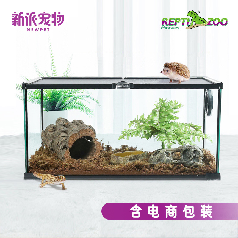 新派reptizoo玻璃爬缸 蜥蜴守宫蛇甲虫陆龟爬宠爬虫盒角蛙饲养箱