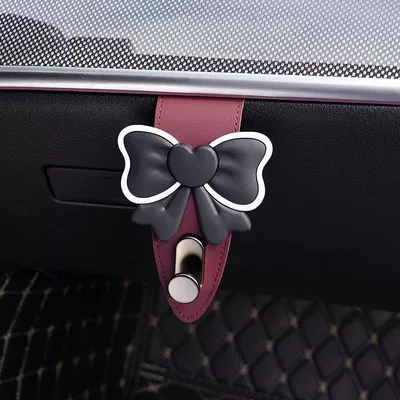 Car hook bow car Other Automotive Interior Supplies - red-bow-tie-hook-single-pack