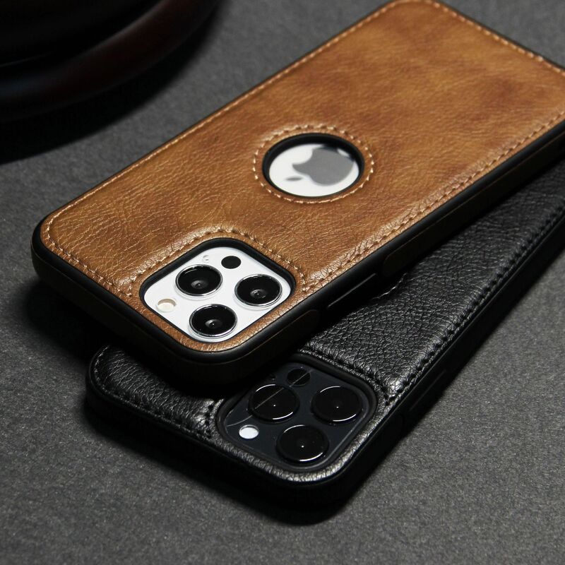 Suitable for Apple 16 Phone Case, Missing Label Leather Case, 14 Business iPhone 17 Protective Case, New 15 Pro Max Anti-Drop