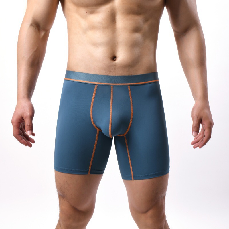 Cross-Border Men's Long-Leg Boxer Briefs, Sports Anti-Chafing, Extended Length, Sweat-Absorbent, Foreign Trade Cross-Border Men's Long-Leg Boxer Briefs, Sports Anti-Chafing, Extended Length, Sweat-Absorbent, Foreign Trade