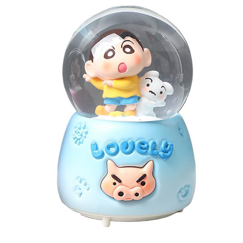 Nuevas estrellas de dibujos animados desean decorar bolas de cristal nieve brillante atmósfera interior de ocho cajas de sonido regalo para estudiantes