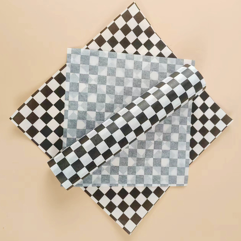 Pooh para hornear almohadilla de papel a prueba de aceite Placa de aperitivo almohadilla de papel tablero de color celosía papel absorbente de aceite alimentos almohadilla de papel a prueba de aceite