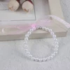 White plastic hair band from pearl, bracelet, 6mm