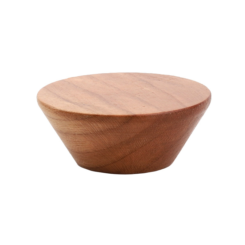 Manija de botón redonda Estilo nórdico de madera maciza hogar armario cajón gabinete manija de un solo agujero mango de madera estilo pastoral image 7