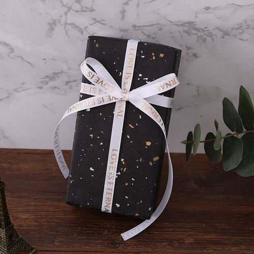 1cm hot stamping spiral satin ribbon flower packaging ribbon bouquet flower wrapping ribbon gift cake packaging ribbon