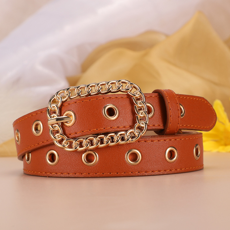Nieuwe modieuze retro gouden vierkante gespriem voor dames, opvallende veelzijdige jeans met jurkriem, dames voor het hele seizoen_voghion.com