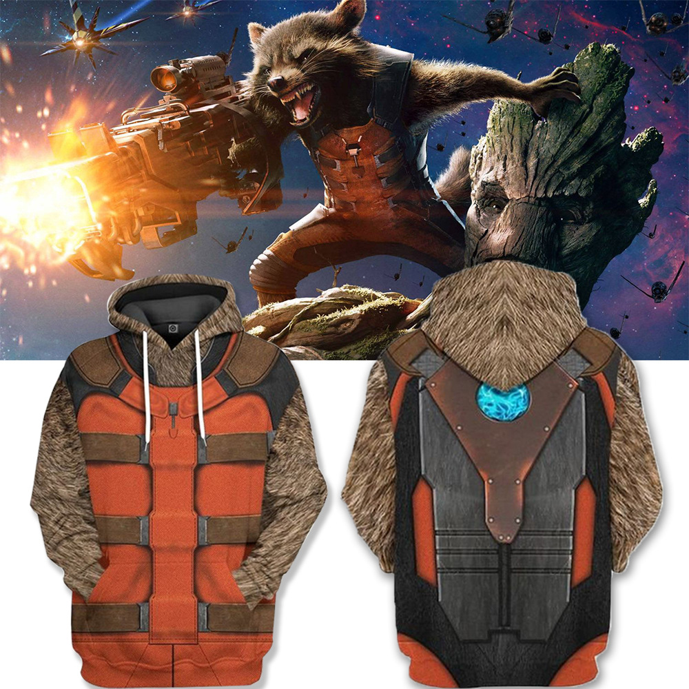 2023 New Arrival: Guardians of the Galaxy Hoodie, 3D Printed Zipper Hooded Jacket, Star-Lord Cosplay Hoodie Zipper