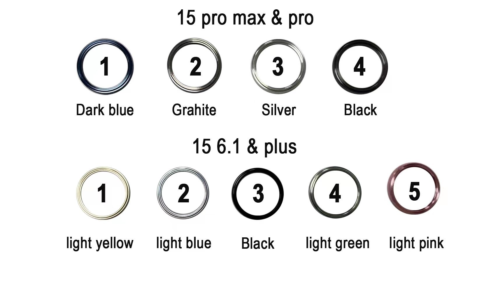 Ank marca iPhone15pro Acero inoxidable águila ojo lente película protector Apple 15 película de lente trasera