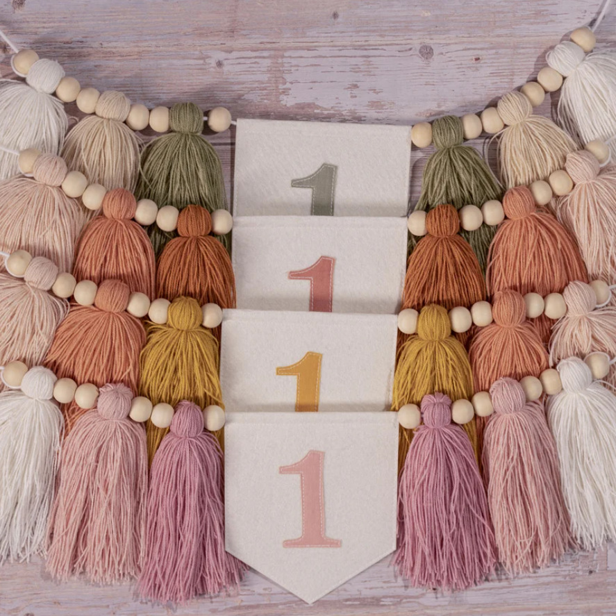 Personalizado 1 cumpleaños bancarta silla alta hilo rosilla guirlandas 1 fiesta decoración bandera accesorios de cumpleaños