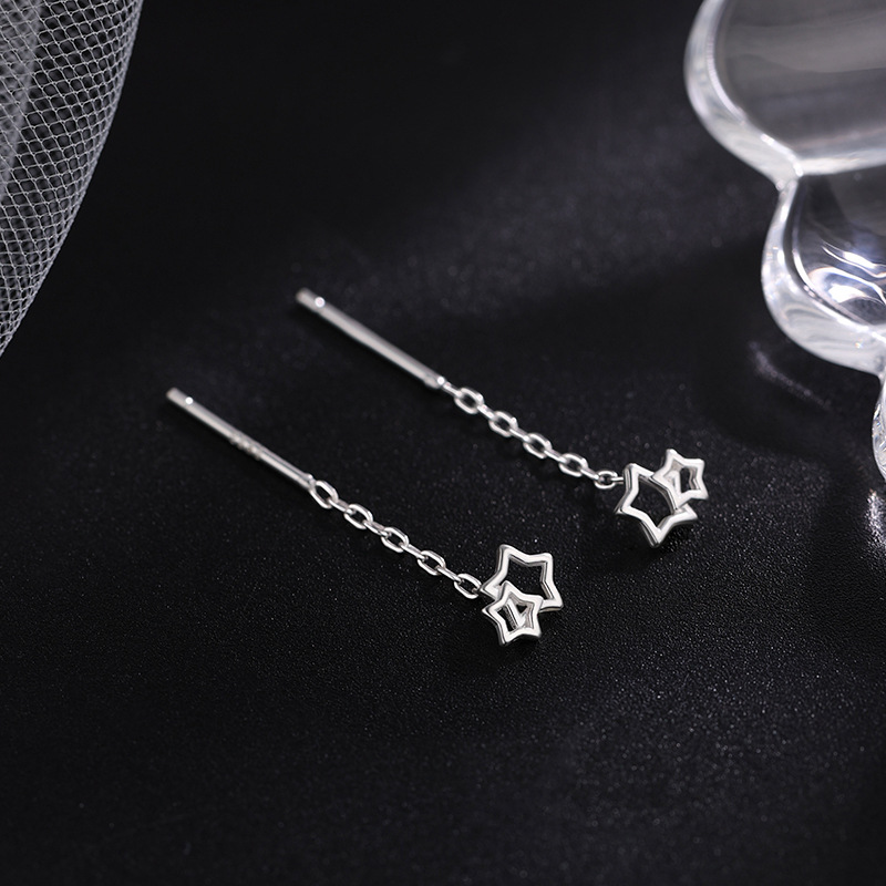 925 estrellas de plata esterlina línea de orejas de nicho pernos de orejas nuevas explosiones de alta calidad 2024 pendientes de orejas