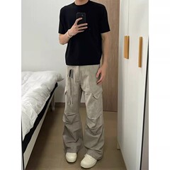 Cleanfit暗紋迷彩工装ズボン男性春秋モデルアメリカ着陸傘兵ズボンストレートワイドレギンス
